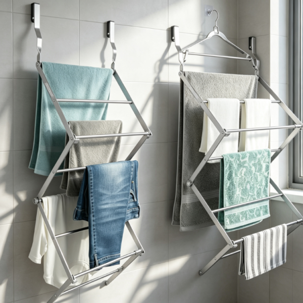 Over-Door Expandable Clothes Drying Rack