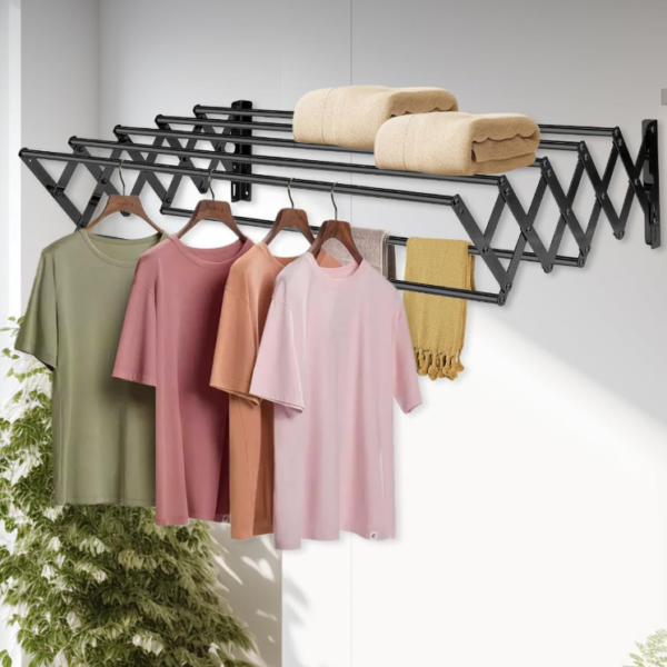 Retractable Wall Mounted Clothes Drying Rack