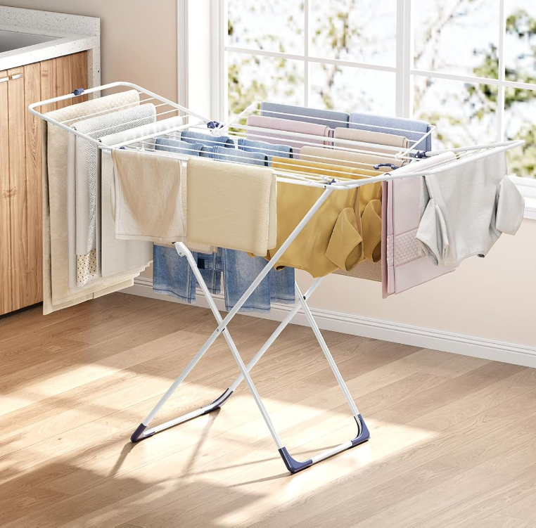 Multi-Arm Gullwing Clothes Drying Rack
