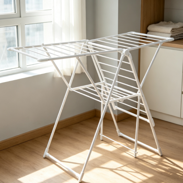 Space-Saving Foldable Metal Clothes Drying Rack