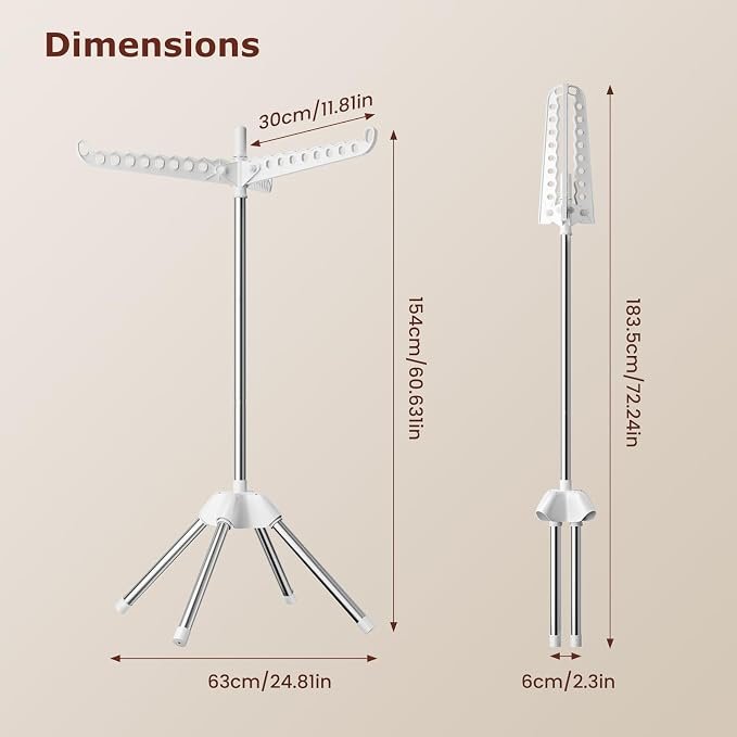 Compact Freestanding Folding Clothes Drying Rack - Image 2