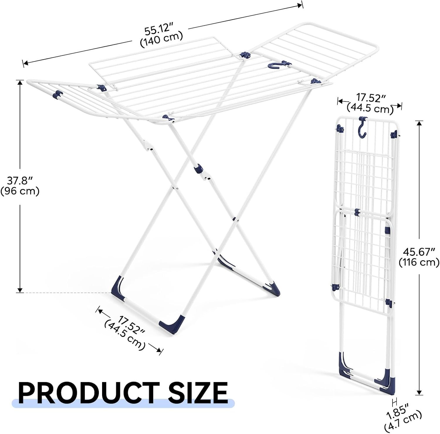 Multi-Arm Gullwing Clothes Drying Rack - Image 2