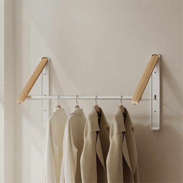 Folding Wall Mounted Clothes Hanger Rack