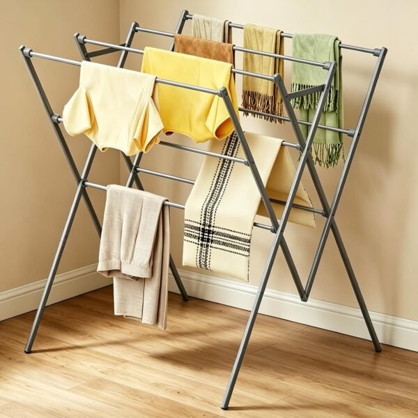 Expandable and Collapsible Clothes Drying Rack