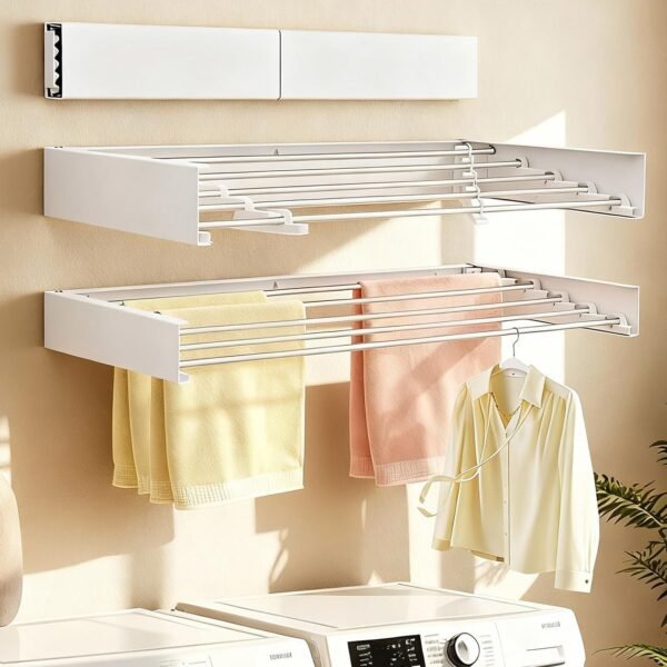 Compact Foldable Wall Clothes Drying Rack