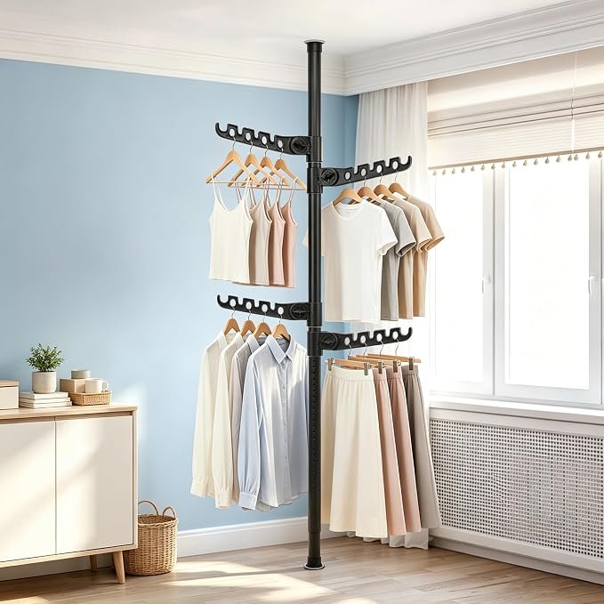 Height Adjustable Rotating Arm Clothes Drying Rack