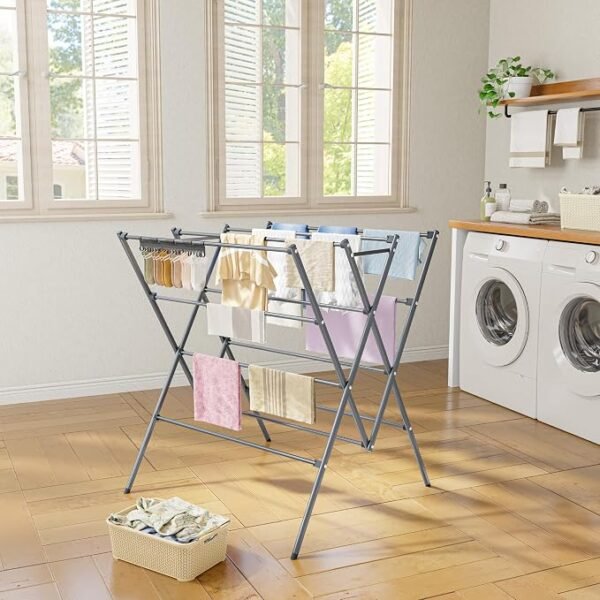 Rotatable Free Standing Foldable Clothes Drying Rack